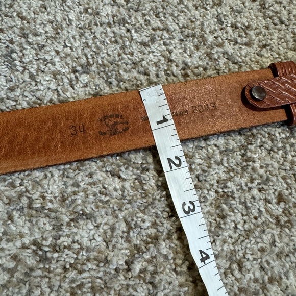 Vintage Vogel of Texas Tooled Leather Belt- 34 - Picture 4 of 7